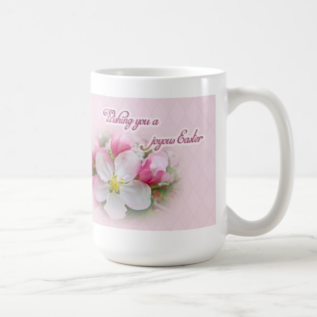 Apple Blossom Time - Joyous Easter Coffee Mug (Right)