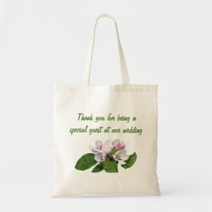 Apple blossom wedding favour thank you bag
