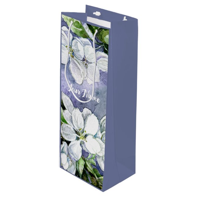 Apple blossom wine gift bag (Front Angled)