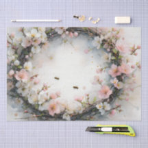 Apple Blossom Wreath Watercolor