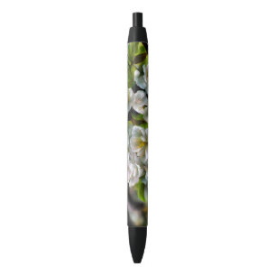 Apple Blossoms Black Ink Pen