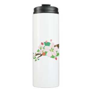 Apple Blossoms Flowers Nature Fruit Tree Spring Thermal Tumbler