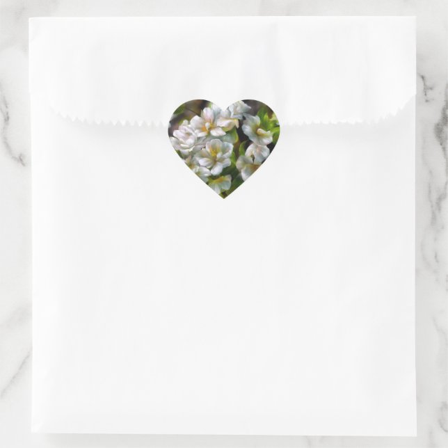 Apple Blossoms Heart Sticker (Bag)