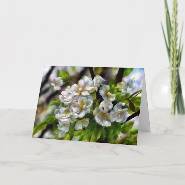 Apple Blossoms Holiday Card (Front)