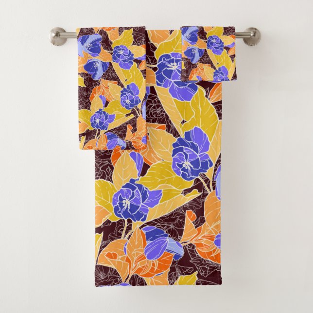Apple Blossoms Pattern Bath Towel Set (Insitu)