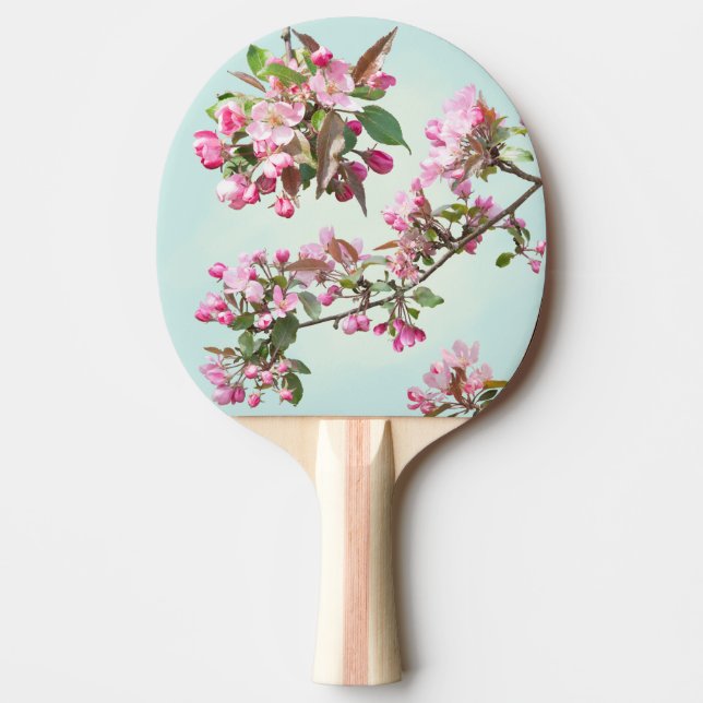 Apple blossoms ping pong paddle (Front)