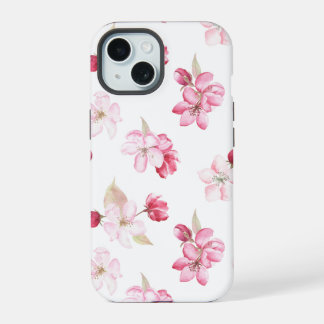 Apple Blossoms Seamless Pattern Floral iPhone 15 Case