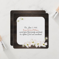 Apple Blossoms Vow Renewal On Dark Wood