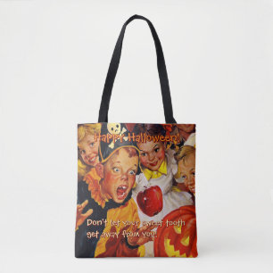 Apple Bobbing Dangers   Sweet Tooth   Halloween Tote Bag