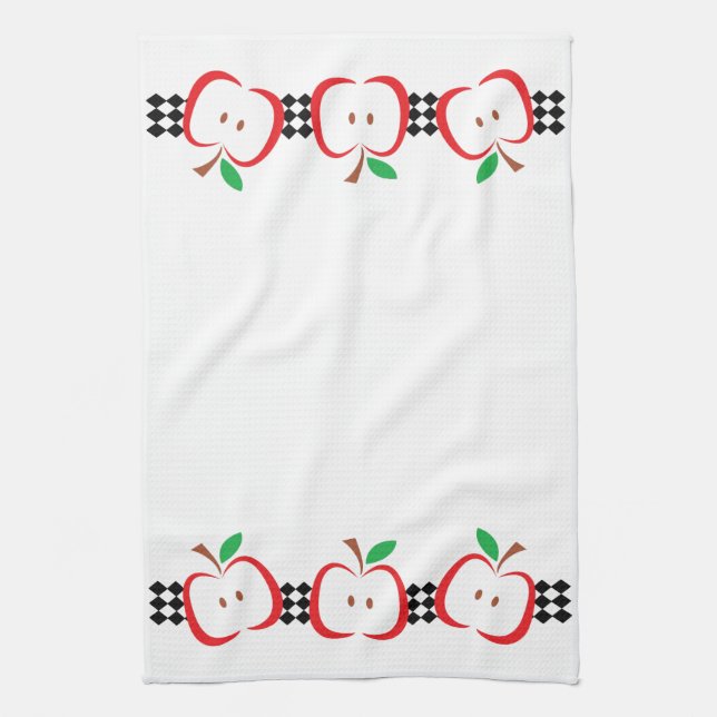 Apple Border Kitchen Towel (Vertical)