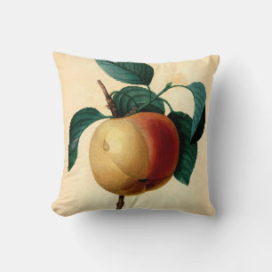 Apple Botanical Illustration Throw Pillow