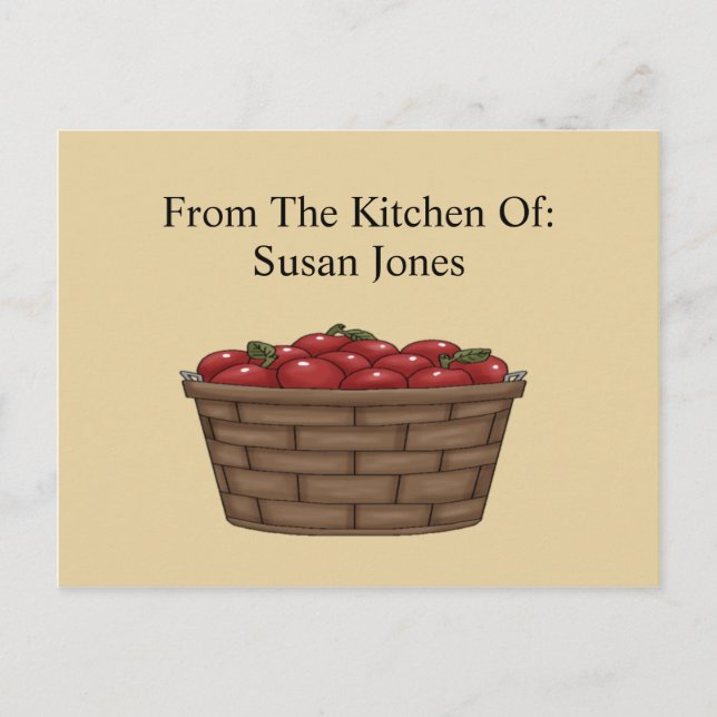 Apple Bushel Basket Recipe  Card (Front)