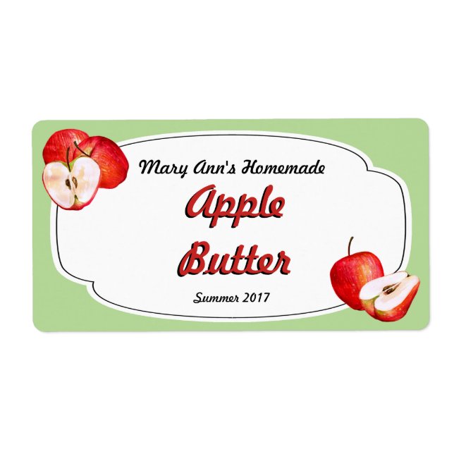 Apple Butter Canning Labels (Front)