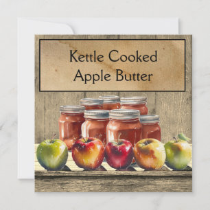 Apple Butter, customizable Invitation