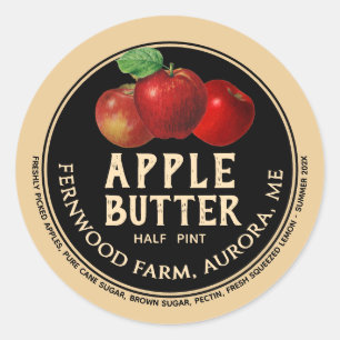 Apple Butter Jam Sauce Jelly Label 