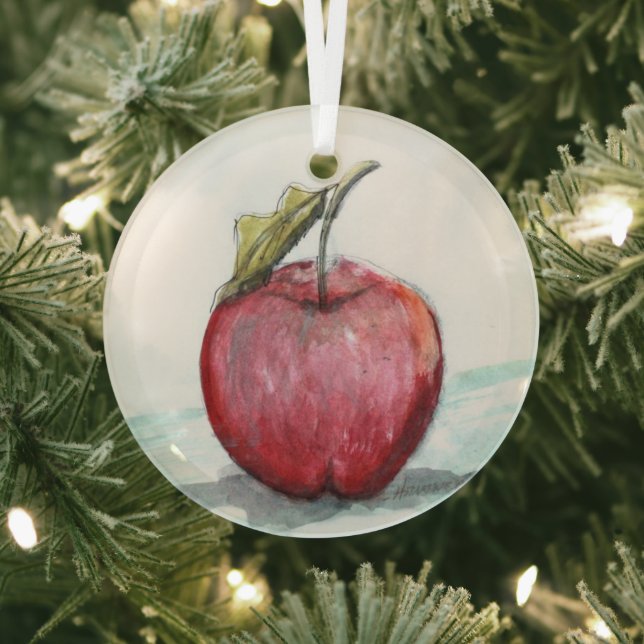 Apple by Hevener Glass Ornament (Insitu)