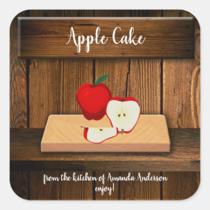 Apple Cake 3" Sq Product Label
