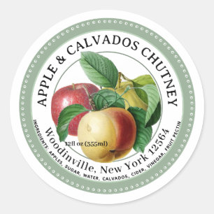 Apple Calvados Chutney Jam Product Label