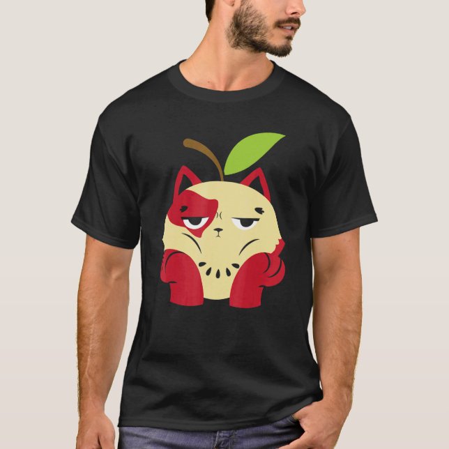 Apple Cat Apple Picking Squad Apple Fruit T-Shirt (Front)