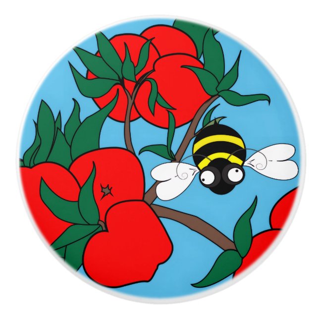 Apple Ceramic Knob (Front)