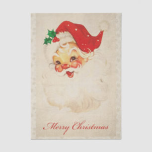 Apple-Cheeked Joyous Santa Claus Tissue Paper