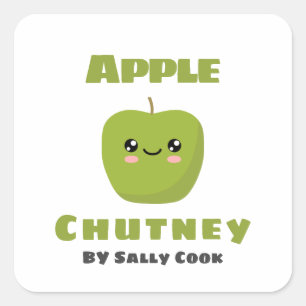 Apple chutney square sticker