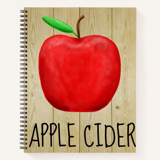 Apple Cider Red Apple Notebook (Front)
