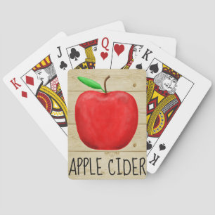 Apple Cider Red Apple Playing Cards