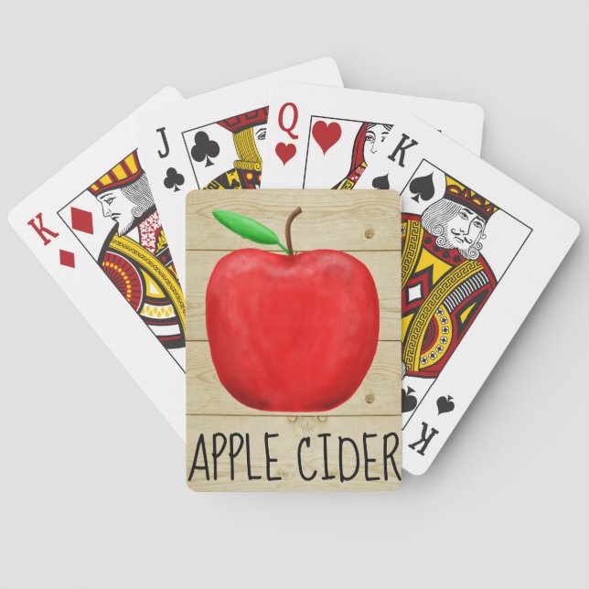 Apple Cider Red Apple Playing Cards (Back)