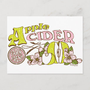 Apple Cider Sign Postcard