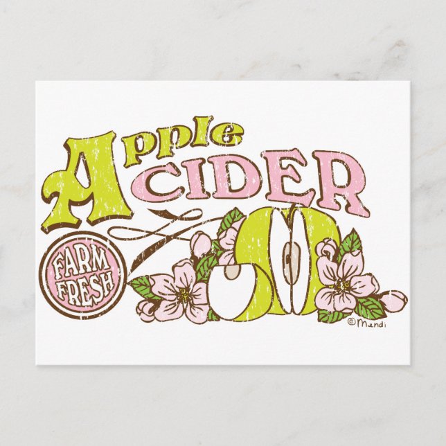 Apple Cider Sign Postcard (Front)
