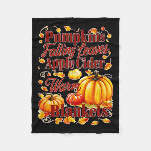 Apple Cider Warm Blankets Leaves Fall Halloween Fu