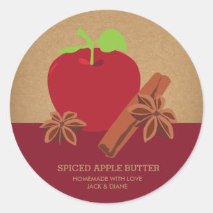 Apple Cinnamon Anise homemade Classic Round Sticker