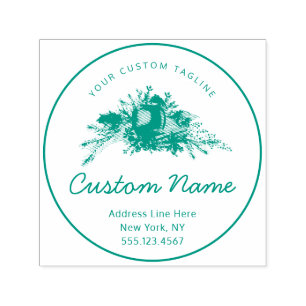 Apple Cinnamon Fall or Winter Holiday Custom Text Self-inking Stamp