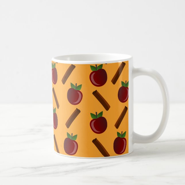 Apple Cinnamon Pattern Coffee Mug (Right)
