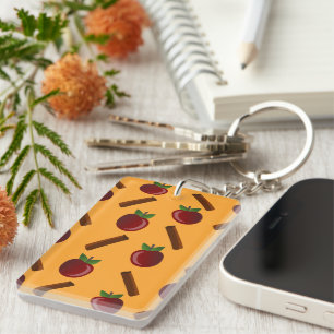 Apple Cinnamon Pattern Keychain