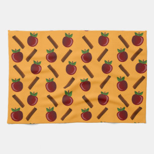 Apple Cinnamon Pattern Kitchen Towel