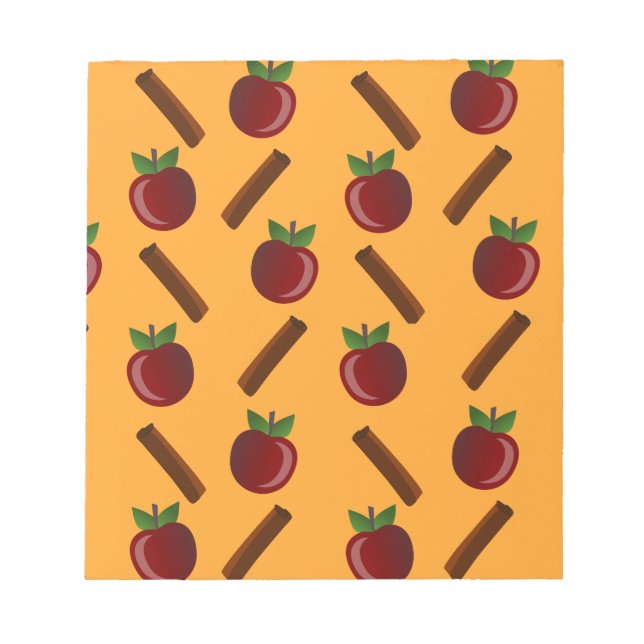 Apple Cinnamon Pattern Notepad (Front)