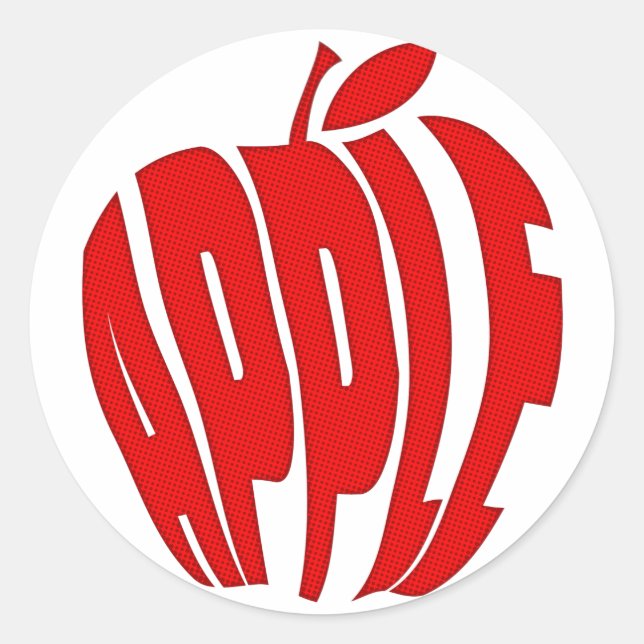 APPLE CLASSIC ROUND STICKER (Front)