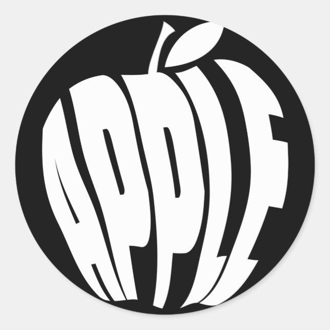 APPLE CLASSIC ROUND STICKER (Front)