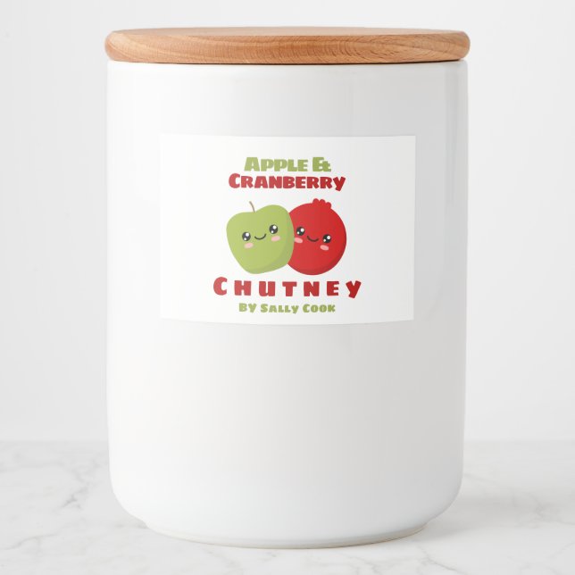 Apple & cranberry chutney food label (Front)