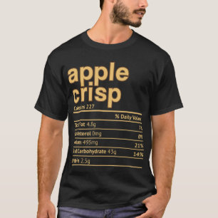 Apple Crisp Nutrition Fact Funny Thanksgiving Chri T-Shirt