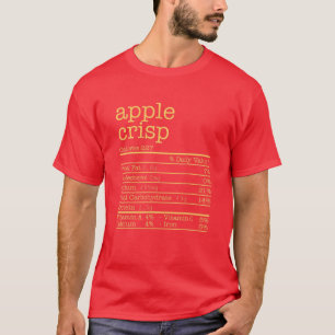 Apple Crisp Nutrition Fact Funny Thanksgiving Chri T-Shirt