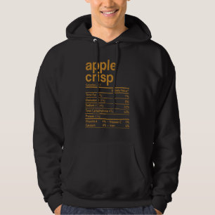 Apple Crisp Nutrition Fact Thanksgiving Christmas Hoodie