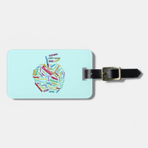 Apple Customize Add Teachers name on Apple Leaf Luggage Tag