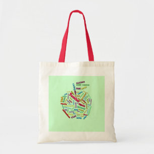 Apple Customize Add Teachers name on Apple Leaf Tote Bag