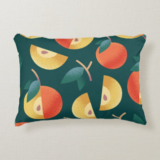 Apple Delight: Dark Green Seamless. Accent Pillow