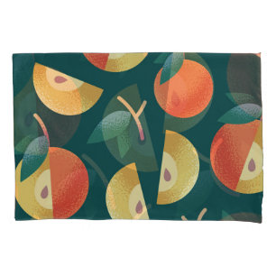 Apple Delight: Dark Green Seamless. Pillowcase