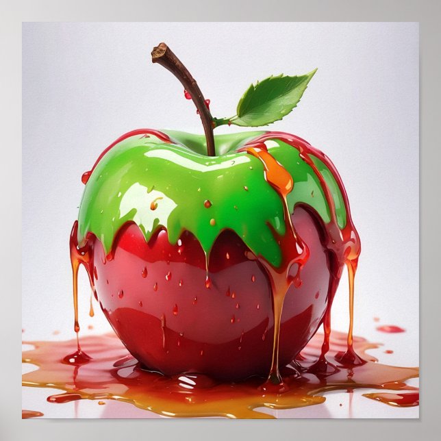 Apple Digital Art Poster (Front)
