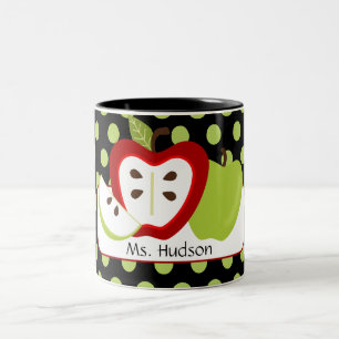 Apple Dots Personalized Teacher Mug
